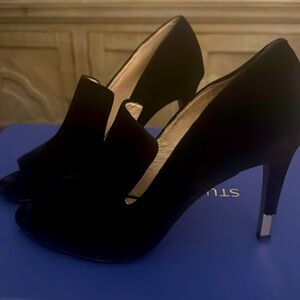 Louise et Cie Velvet Tuxedo Pumps with Gold Chrome Heel